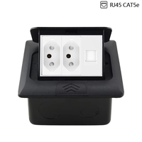 Precio al por mayor Pop-Up Enchufe de mesa USB Tipo C TV RJ45 Toma de corriente Oculta Universal Estándar Enchufe deslizante 20A