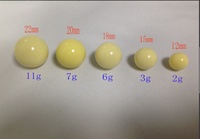 Billes en résine plastique solide PF jaunes à bas prix de 12 mm, 15 mm, 18 mm, 20 mm, 21 mm pour piste de roulette