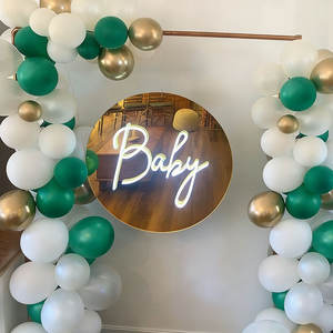 Enseigne néon LED personnalisée en acrylique miroir « <span class=keywords><strong>Oh</strong></span> Baby » avec lumières pour la décoration de fêtes à domicile et de baby showers - Product Image 1