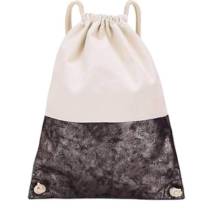 Sac promotionnel en toile cirée bicolore polyester et coton, taille personnalisable - Product Image 1