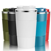 Vaso Térmico de Acero Inoxidable de Doble Pared, Recto, Blanco, de 12 oz, para Viaje, para Agua o Café, Sublimable, con Tapa, Venta al Por Mayor