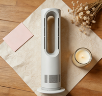 75 °   Ventilateur Chauffant Sans Pales à Oscillation Large Angle avec Télécommande Tactile LCD Intelligente pour Achat en Gros