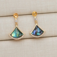 Supports de boucles d'oreilles à clous en forme d'aiguille de fer, coquille d'ormeau, cœur, queue de poisson, éventail, géométriques, vintage, accessoires en gros