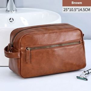Large Capacity PU Portable Cosmetic <b>Bag</b> High-Value Partition Storage Zipper <b>Toiletry</b> <b>Bag</b> for <b>Men</b> - Product Image 6