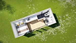 Estructura prefabricada de acero galvanizado de 20 pies, prefabricada, pequeña, móvil, portátil, envío, contenedor de vida móvil, casa, cabina de manzana - Product Image 6