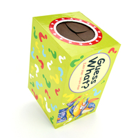 Boîtes d'emballage en papier d'impression couleur au design personnalisé Boîtes mystères Vente en gros avec trou en cuir Boîte cadeau de Noël surprise