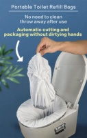 Rouleau de film de remplacement pour sacs en matériau EVOH, compatible avec les sacs de récupération pour toilettes intelligentes portables à chasse d'eau à sec