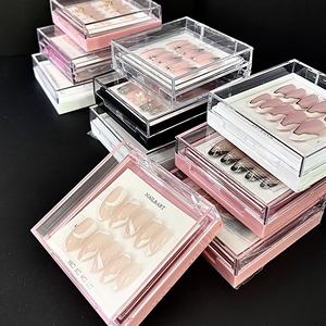 Venta al por mayor de alta calidad estilo francés almendra corazón punta <span class=keywords><strong>uñas</strong></span> postizas palo <span class=keywords><strong>uñas</strong></span> personalizadas prensa <span class=keywords><strong>uñas</strong></span> claro degradado diseño ABS dedo - Product Image 2