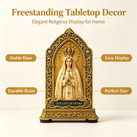 Chapiteau de Fatima en résine personnalisé, impression UV 3D, Notre-Dame Vierge Marie, arche gothique, articles religieux catholiques, cadeau, vente en gros, OEM