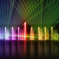 Système d'éclairage LED RGB multimédia pour spectacle de jets d'eau musicaux laser flottants en plein air sur lac, performance décorative dansante