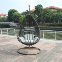 Balançoire de patio mobilier d'extérieur balcon jardin osier oeuf suspendu balançoire chaises