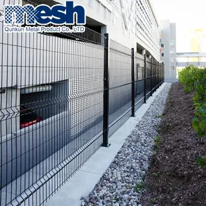 3d Curvy galvanized welded wire mesh fence triangle mesh 3d fence