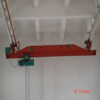 Pont roulant monopoutre suspendu modèle LX avec palan électrique, composants principaux : moteur, pompe, PLC, engrenage, capacité 1-20 tonnes