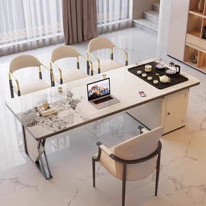 Mesa de té de madera integrada de lujo italiano Oficina Hotel Sala de estar Diseño moderno Funcionalidad de ebullición de agua Balcón pequeño - Product Image 6