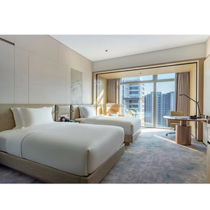 3 Star Hotel Furniture Set Project Modern Design Hotel Room Furniture Custom <b>Low</b> Cost King Queen Single Double Wooden <b>Bed</b> <b>Frame</b> - Product Image 3