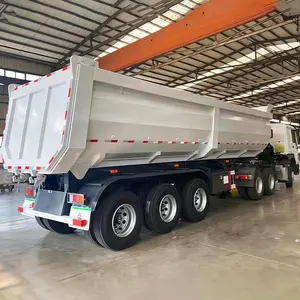 3axles 4 Axles Side Tipper Rear Dump Semi Trailers Hydraulic Dump Trailer For Sale