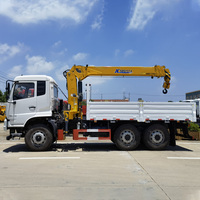 Camion de transport tout-terrain Dongfeng 6x6 avec grue montée, grue à flèche droite de 10 tonnes