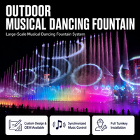 Fabricant de fontaines musicales dansantes de haute qualité, conception brevetée interne, construction rigoureuse, CE ROHS, contrôle qualité strict, solution complète