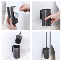 Support de brosse de toilette en acier inoxydable 304 sans perçage, directement de l'usine, OEM/ODM