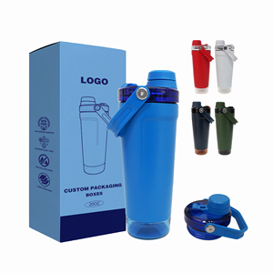 Nouvelle Arrivée - Shaker Sportif Isotherme en Acier Inoxydable à Double Paroi 20oz - Isolation Thermique 6-12h - Rangement Portable pour la Salle de Sport - Product Image 1