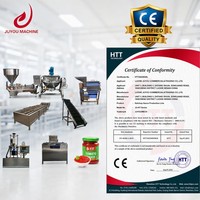 Automatische Tomatenpuree Productielijn 500-1000kg/u Ketchup Chilisaus Fruitpuree Compleet CE-gecertificeerd
