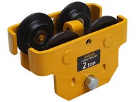 Chariot à poutre compact industriel OEM à quatre roues, manuel, à engrenages, en acier allié