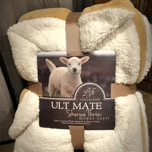 Высококачественное Флисовое одеяло высокого качества из овечьей шерпы
