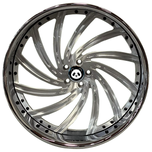 Cerchi in Lega Forgiati Rucci di Lusso a Due Pezzi, 15-26 Pollici, 5x127 5x112, Dorati con Profilo Profondo e Tappo Flottante per Chevrolet Ford AMG - Product Image 1