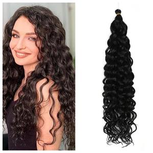 Cheveux synthétiques bouclés style Latin Curl <span class=keywords><strong>pour</strong></span> tresses au crochet – Extensions afro hawaïennes pré-bouclées <span class=keywords><strong>pour</strong></span> femmes - Product Image 1