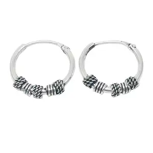 Thai Silver Earrings Personalized Fashion Punk Earrings Piercing Jewelry for Men and Women