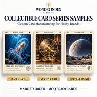 Cartes à collectionner personnalisées de haute qualité, jeu de cartes en papier, coins arrondis, finition brillante ou mate, emballage verni pour les marques de vente au détail
