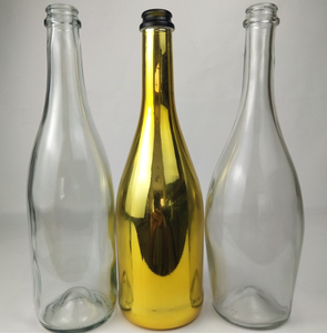 Bouteille de vin en verre transparent électroplaqué vide de 750 ml pour spiritueux et champagne avec <span class=keywords><strong>bouchon</strong></span> - Product Image 2