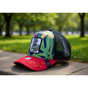 Cappello Trucker Bonnie a 6 Pannelli in Rete Traspirante Unisex per Adulti Casual Primavera Estate con Ricamo sul Pannello Frontale - Product Image 2