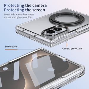 Funda Magnética Transparente para Teléfono Samsung Z Fold 8 7 6 5 4 3 con 360° de Protección °   Protector de pantalla frontal con soporte, cubierta rígida a prueba de golpes - Product Image 4