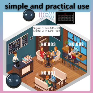Nhà Hàng <span class=keywords><strong>Waiter</strong></span> cuộc gọi chuông hệ thống với không dây cổ tay máy nhắn tin không dây communicant hệ thống cho Nhà hàng với 8 nút - Product Image 2