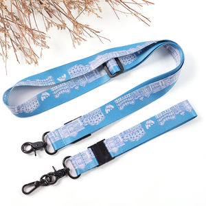 Holywish Maßgefertigtes Umweltfreundliches Polyester-Blumenmuster Sicherheits-Handgelenkband mit Haken für Schlüsselanhänger - Product Image 2