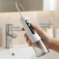 Hydropulseur dentaire professionnel rechargeable USB-C, étanche IPX7, alimenté par batterie, en plastique, pour adultes, usage domestique