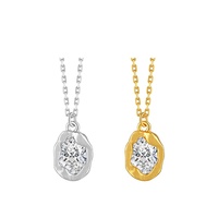 Collier pendentif en argent sterling S925 avec plaque martelée irrégulière et zircon, bijou de cou texturé rétro pour femme, cadeau