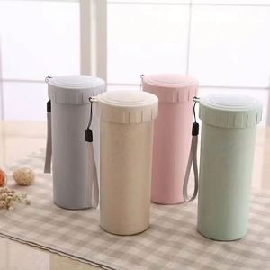 Cadeau d'entreprise, mug en plastique 350 ml, fibre de paille de blé, promotion, logo personnalisé imprimé, bouteilles d'eau, gobelets - Product Image 2