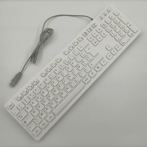 คีย์บอร์ดแบบมีสาย ภาษาอังกฤษและภาษาฝรั่งเศส สำหรับคอมพิวเตอร์ คีย์บอร์ดแบบ Low Profile ปุ่ม <span class=keywords><strong>Chiclet</strong></span> เชื่อมต่อผ่าน USB - Product Image 1