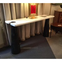 KUMUSI MEUBLES Console de télévision en pierre solide moderne et luxueuse au design minimaliste Meubles de salon Table console de style français pour couloir
