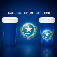 Ensembles de tasses à thé en PP imprimées en 3D lenticulaire de haute qualité, durables, sans BPA, conformes aux normes alimentaires, pour les promotions de mode des supermarchés
