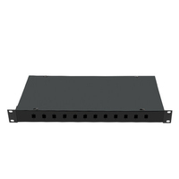 Panel Patch Fiber Optik Tipe Desktop SC LC FC ST 2 4 8 12 Port untuk Penggunaan FTTX AnHui China