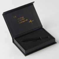 Boîte cadeau en papier avec logo personnalisé imprimé swarovski rose 2 fentes enveloppe en cuir Pu moyen top invités de mariage étiquette volante