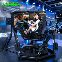 Simulateur de course 6DOF à mouvement 360°, machine de jeu VR avec servomoteur 6 axes, vue large à 142 degrés, vision dorée