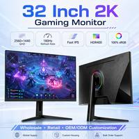 Monitor Gaming 2K QHD 32 Inci 180Hz Fast IPS 2560x1440 HDR400 Gameplay Lancar OEM Pabrik
