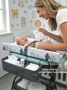 <span class=keywords><strong>Baignoire</strong></span> <span class=keywords><strong>et</strong></span> <span class=keywords><strong>table</strong></span> à <span class=keywords><strong>langer</strong></span> pliables modernes pour nouveau-nés, adaptées aux bébés de 0 à 3 ans - Product Image 2