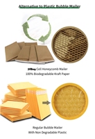 Enveloppe matelassée auto-adhésive en papier kraft brun biodégradable professionnel pour l'expédition d'épicerie, légère