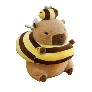 Nuevo Capybara Bee Cute <span class=keywords><strong>Hambur</strong></span> Orange Capybara Creative Croissant Capybara Juguete de peluche Rana suave Dinosaurio Tortuga Juguete de peluche - Product Image 1