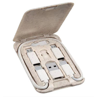 Adaptateur intelligent multifonctionnel officiel 6 en 1, boîte de rangement pour cartes, câble de données USB, kit adaptateur de câble de charge USB